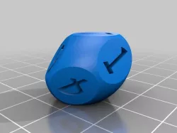 Rounded d8 dice (two versions)