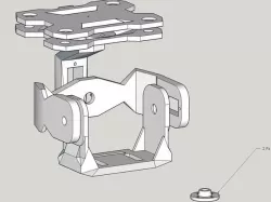 Servo Camera Mount for gopro and mobius