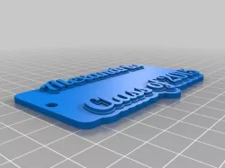 AlexandriaCurvedKeychain