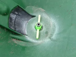 Auger paddles for a Scotts Turf Builder Pro EdgeGuard seed spreader