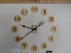 Large Wall Clock.  20 inches  Lasered  Wood.