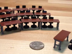 Model Work Bench and Drafting Stools  (1/48 scale)