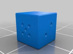 My Customized Rounded cube w/ text and pips