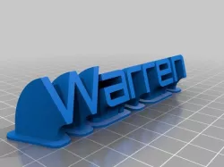 My Customized Sweeping name plate warren