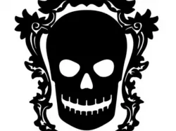 Skull frame pendant or keychain