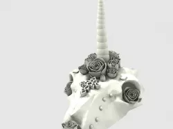 The unicorn sugar skull