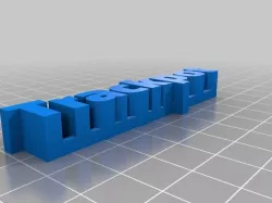 Trackpot 3D name plate