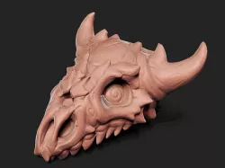 Zombie Dragon Skull