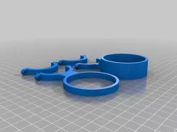 Big flashlight holder - mounts to 1-1/2" OD pipe