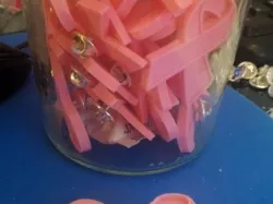 Breast Cancer Ribbon, Rebuilt for less printing issues on the top right edge.