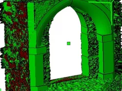 Gothic Game Tile - 45 degree corner with doorway (plus door STL as well)