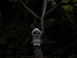 Kodama Nature Spirits Movie Mononoke Hime Stock-vektor (royaltyfri