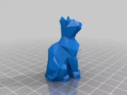 low poly cat