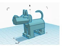 Low poly dog