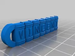 My Customized Bookshelf Keychain VINCENT