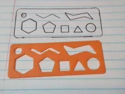Organic Stencil Keychain II