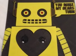 Re-mixed 3d Printed valentine with a text block