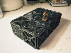 Supportless miniature sci-fi crates for warhammer.