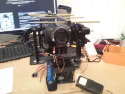 Autonomous filming pan and tilt support for sony HDR camera