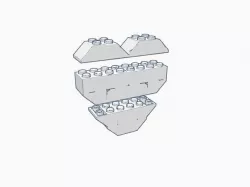 Brick Heart V2 with individual bricks