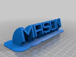 Customized Sweeping name plate MASON