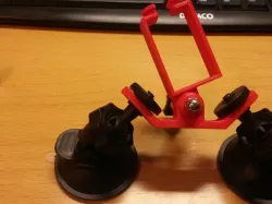 Double suction cup mount for action cam