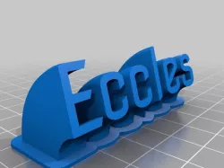 Eccles Customized Sweeping name plate
