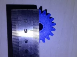 Helical gear with strong teeth