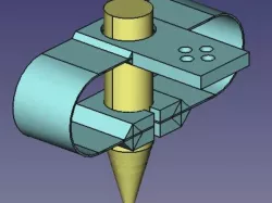 Holder for eddy current probe with spring