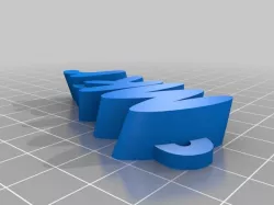 Maker iamburny's  Text - Name Keyring / Keyfob
