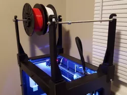 Makerbot Replicator2 Spool holder and multi-tool base.