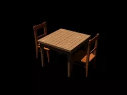 Old table & chair
