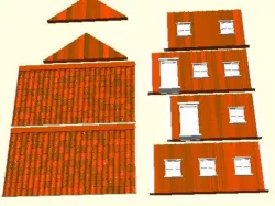 Parametric Miniature Game House  Brick and Lumber
