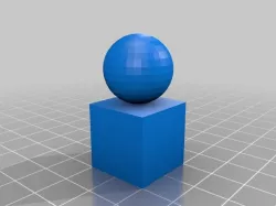 Sphere on top of cube