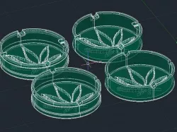 weed leaf ashtrays