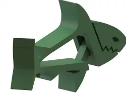 BENT TAIL SHARK ... Fun Multipurpose Clips / Holders / Pegs