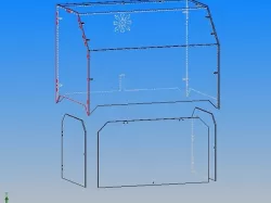 CTC laser cut Casing 300mm high 3mm wide Gehäuse 300mm hoch 3mm Plexiglasdicke