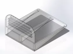 L bracket for coffee grinder, holding Acaia scale and portafilter