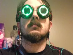 LED insert for steampunk goggles