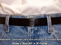 'MakerBelt'... Wearable Ultra Slim One Piece 3D Printed Belt