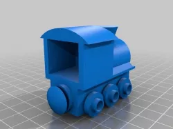 My Customized 3d printed 'wooden train locomotive'