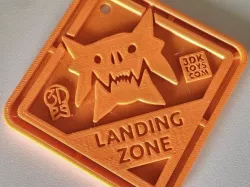 #QuinSaga: Monster Landing Zone Plaque - via 3DKToys.com