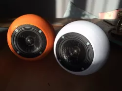 Spherical speaker with integrated wall mount
