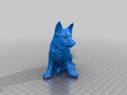 STL version of Chien, Berger Allemand (dog, German Dog)