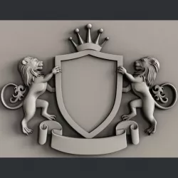 3d STL models for CNC coat of arms 3D model