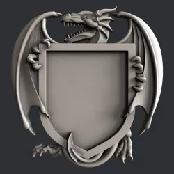 3d STL models for CNC dragon shield 3D model