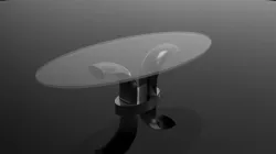 A glass table model