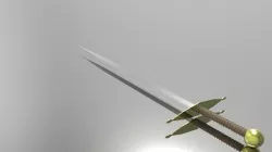 A sword model in AutoCAD