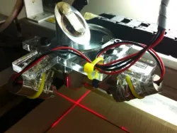 Acrylic cross-hair bracket for hobby laser