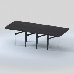 AKMD Link Modular Dining Table Timber and Steel 3D model